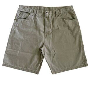 Vintage Wrangler Carpenter Utility Shorts  Mens 42  Olive Canvas Workwear Y2K